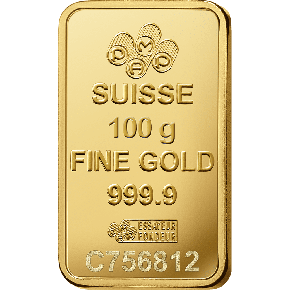 100 Grams Gold Bar (Best Value) — Suisse minted bar