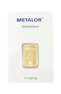 Metalor 10 Grams Gold Bar — front