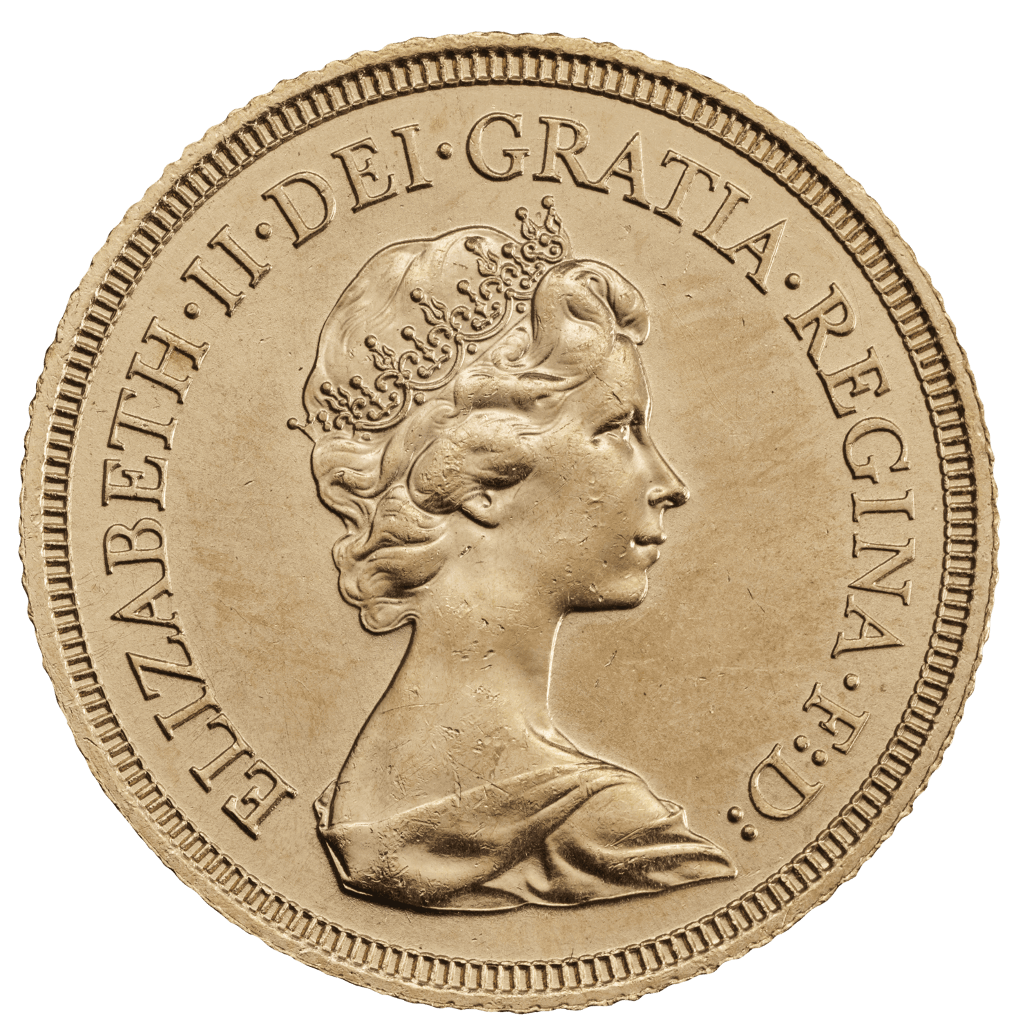 Gold Sovereign – Queen Elizabeth II (Best Value, Mixed Dates) — obverse