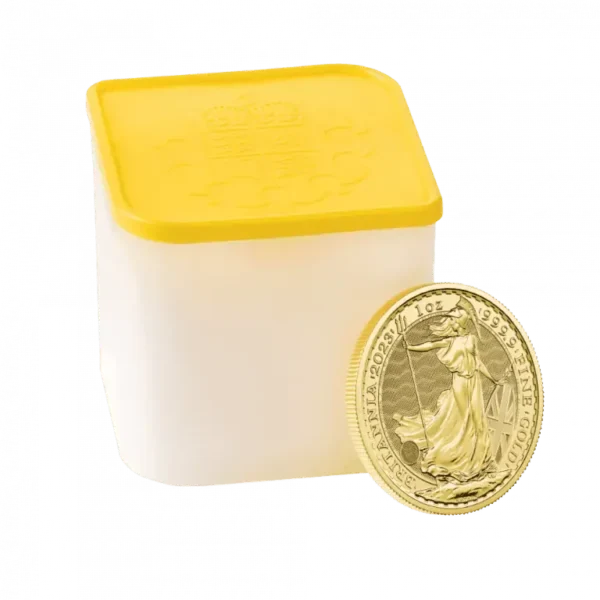 2026 1oz Gold Britannia KCIII Coins – Mega Box (100 Coins) — tube