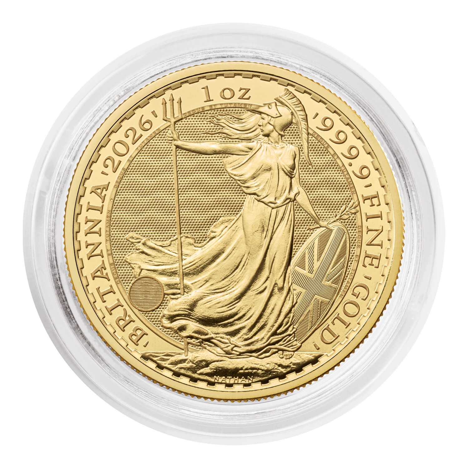 2026 Gold Britannia Coin 1oz — reverse, in capsule