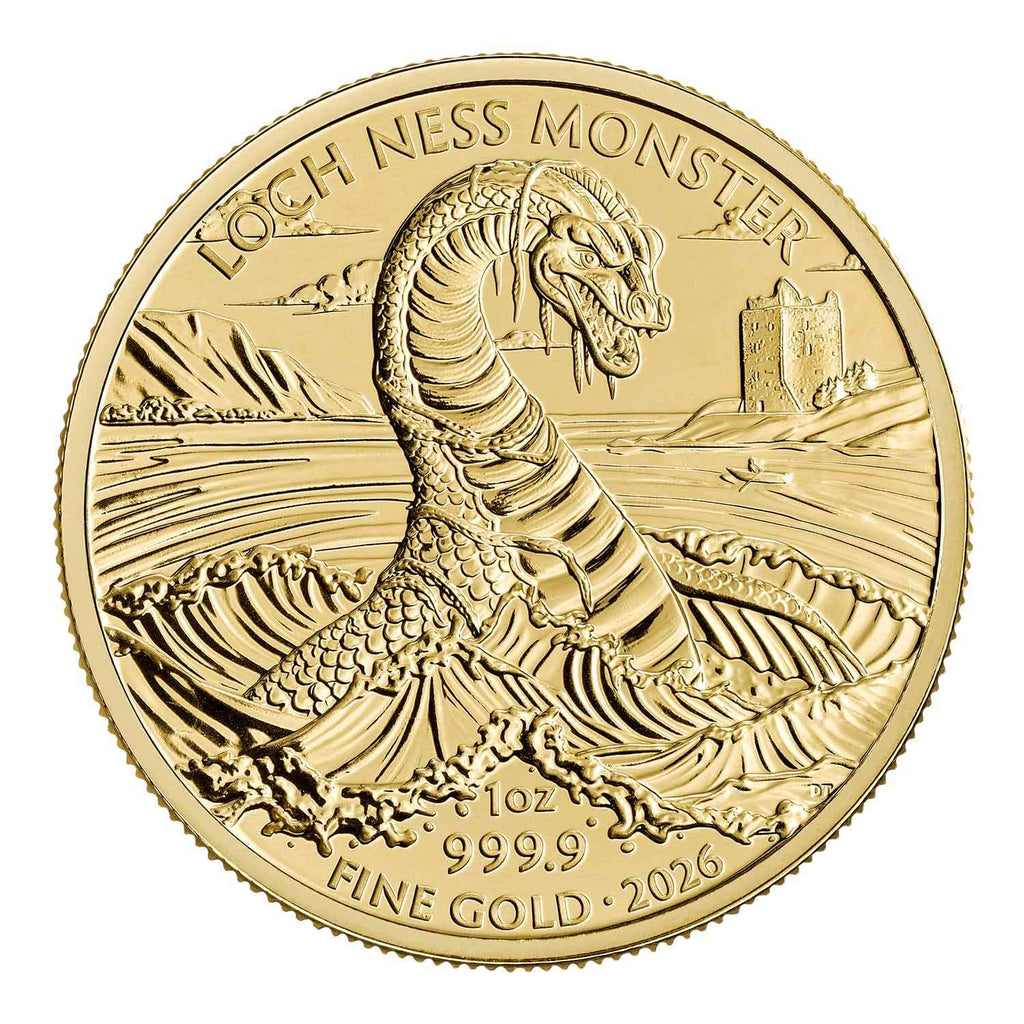 2026 Loch Ness Monster Legendary Creatures 1oz Gold Coin — reverse
