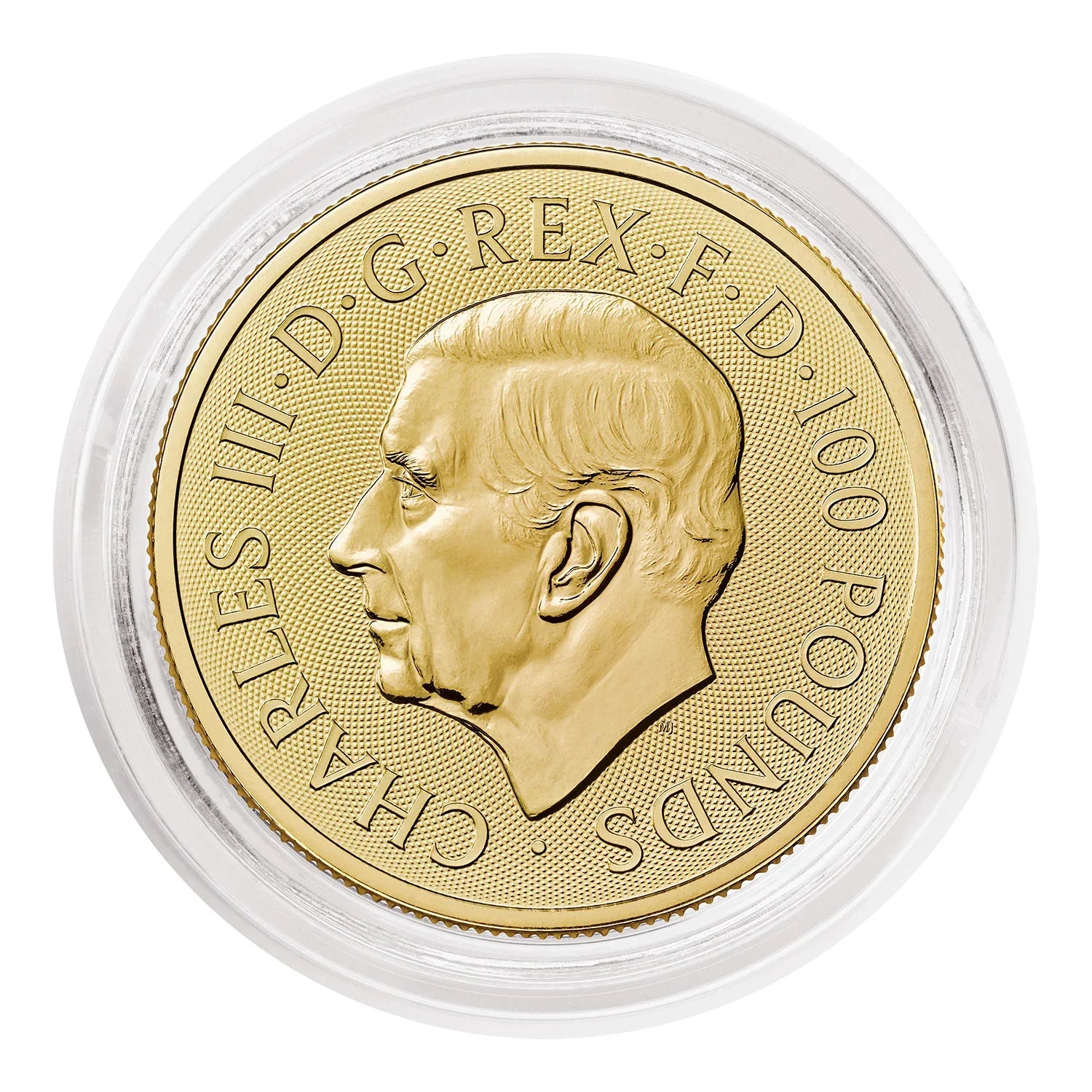 2026 The Lion and the Eagle 1oz Gold Coin — obverse, in capsule