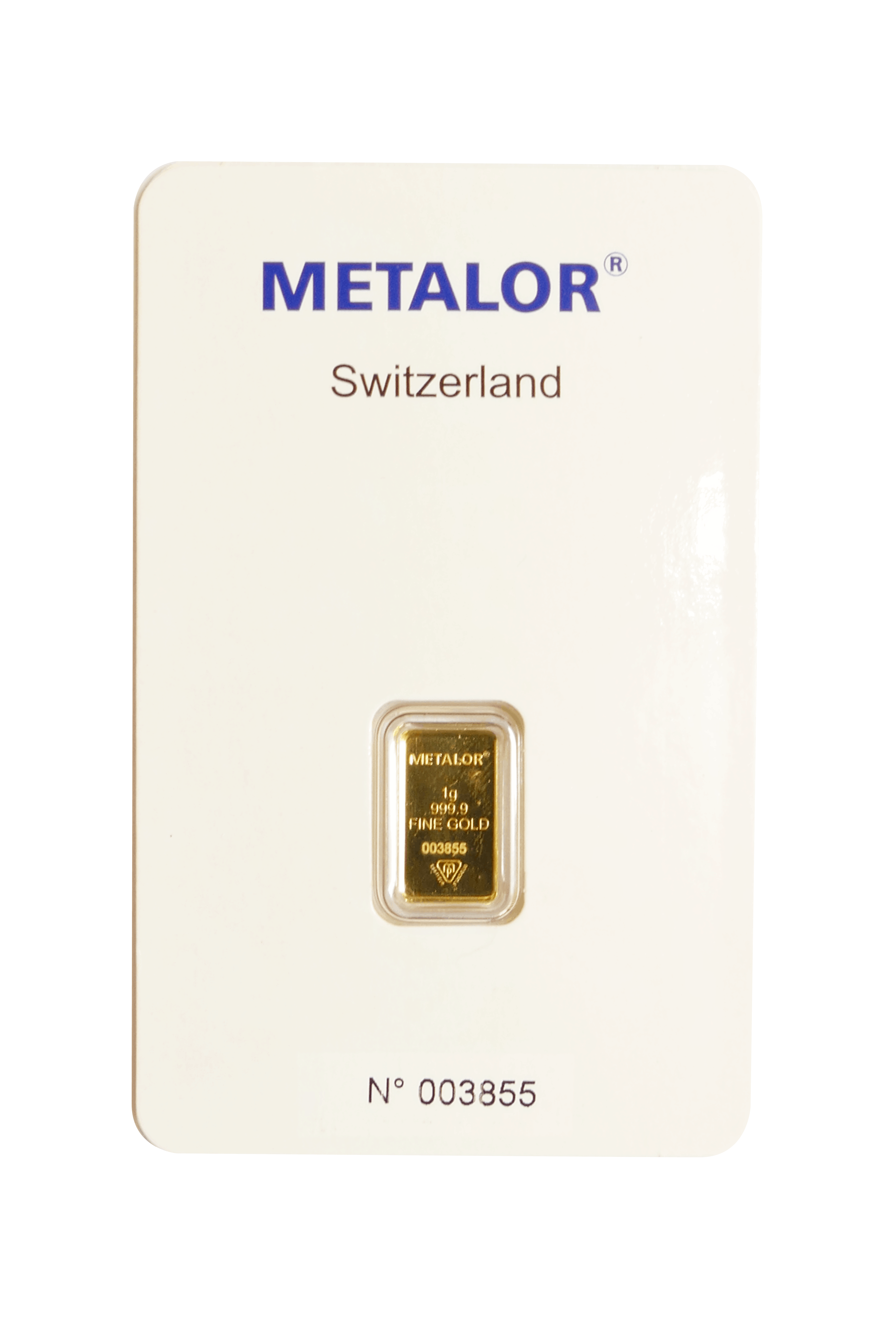 1 Gram Gold Bar — front
