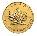 1/4 oz Maple Leaf Gold Coin — reverse