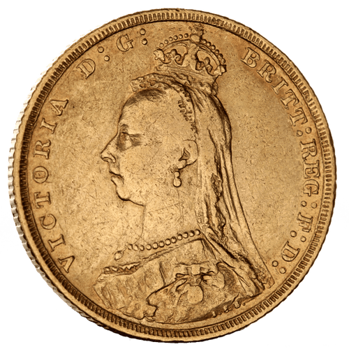 Gold Sovereign Victoria – Jubilee Head — reverse