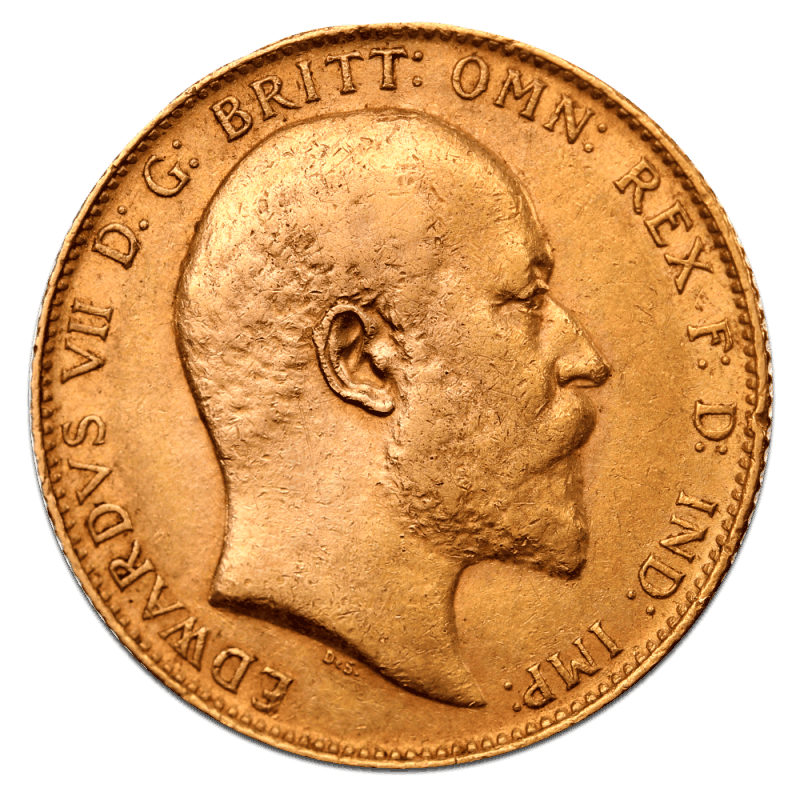 Sovereign Edward VII Gold Coin — reverse