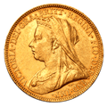 Gold Sovereign Victoria – Old Head — reverse