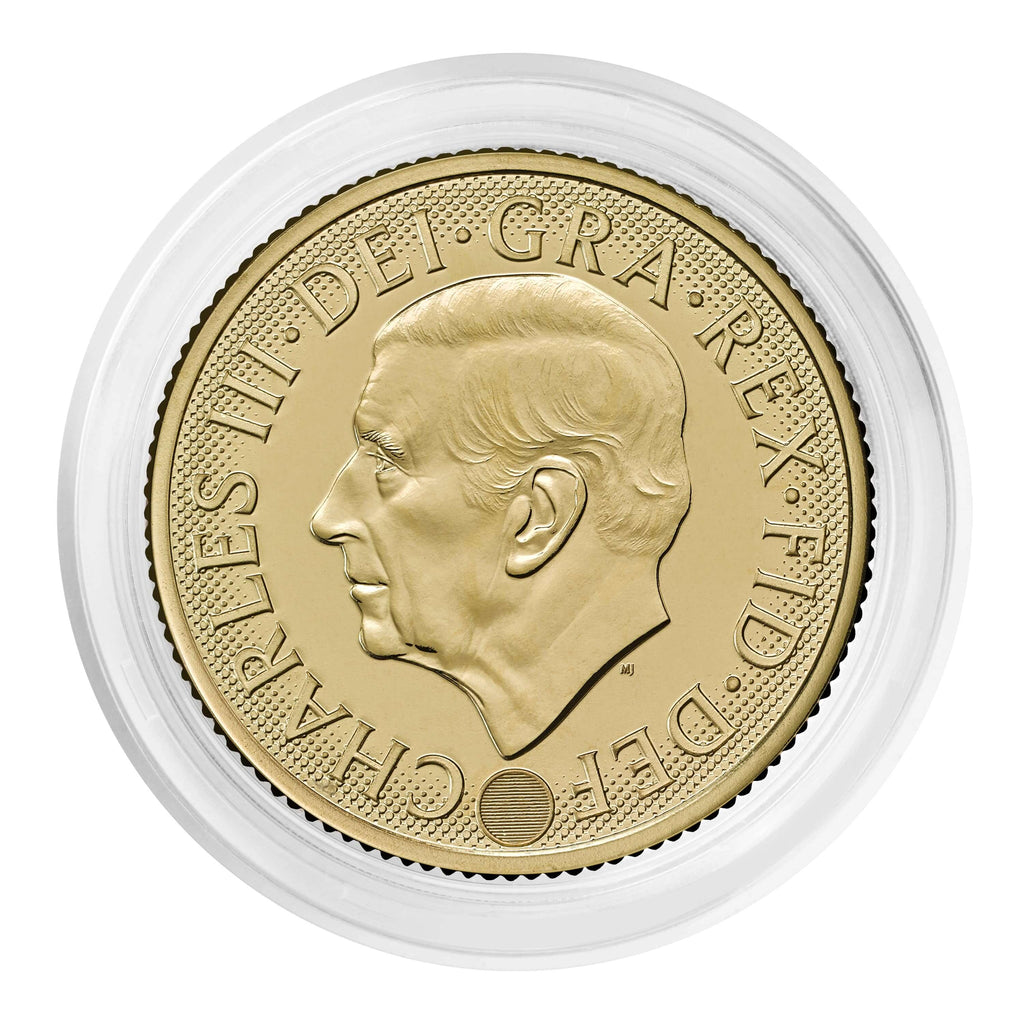 2026 Gold Sovereign — obverse, in capsule